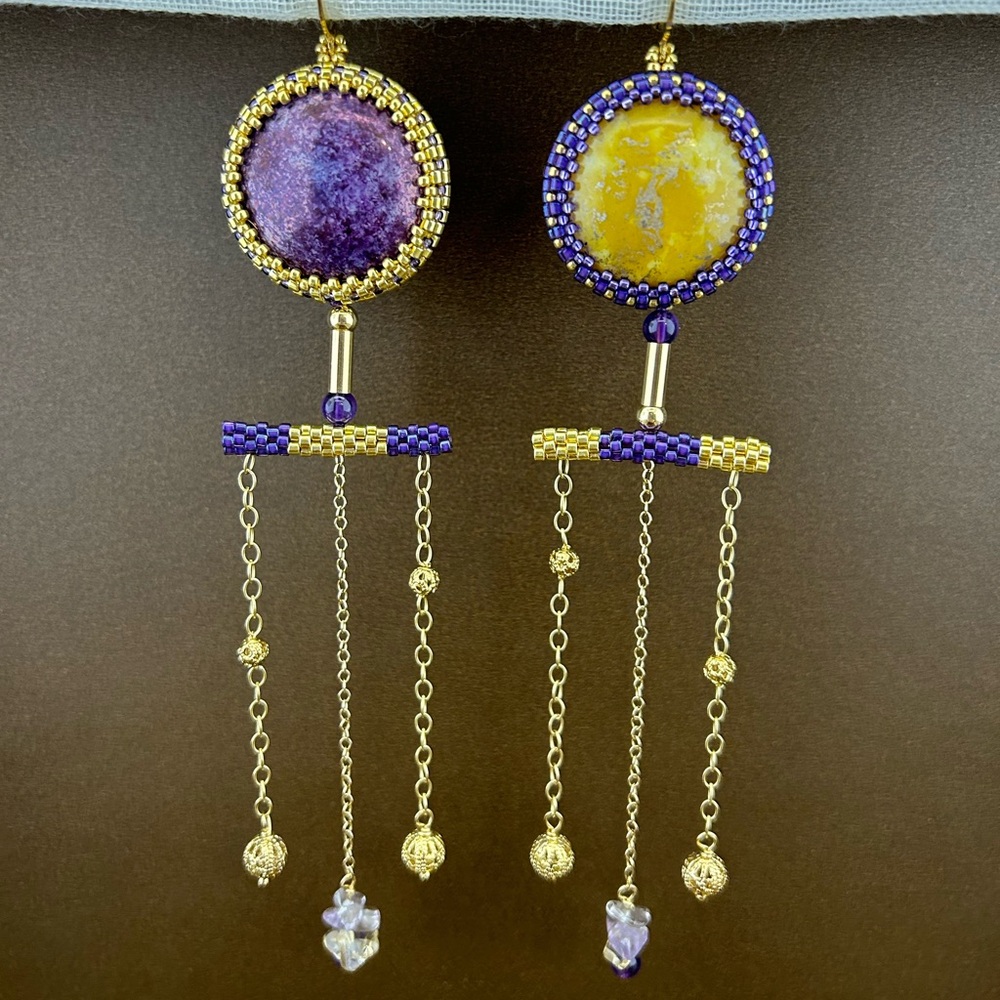 Long Earrings, Beaded Earrings, Long Beaded Earrings, Seed Bead Earrings